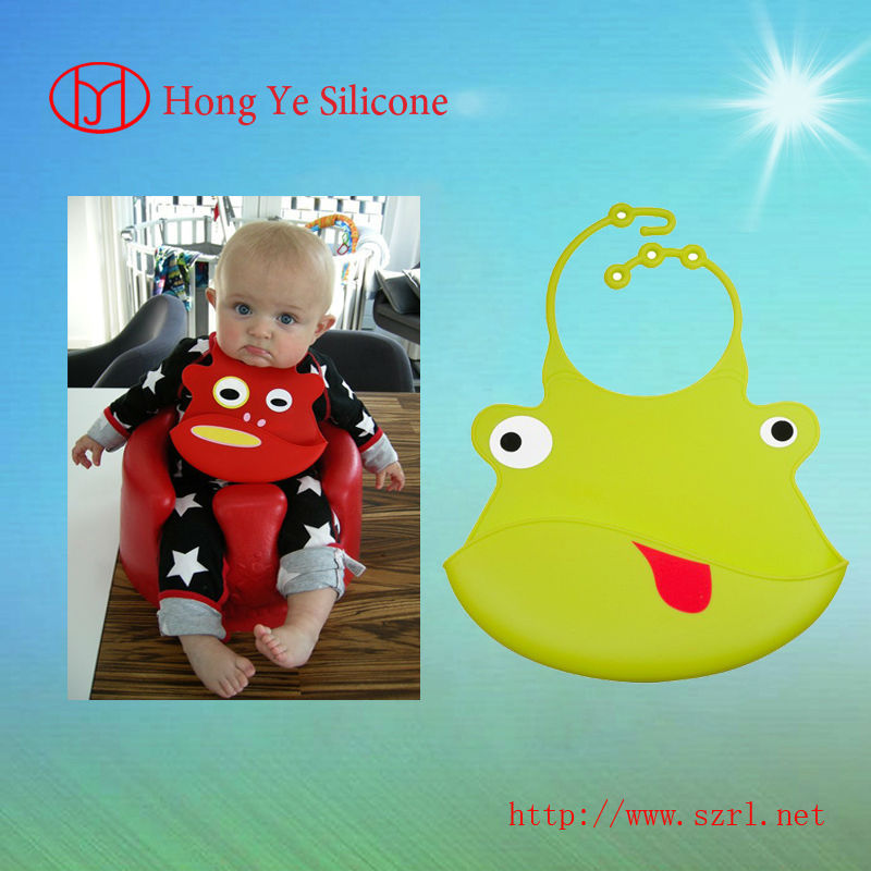 easy celaning silicone rubber Baby Bib