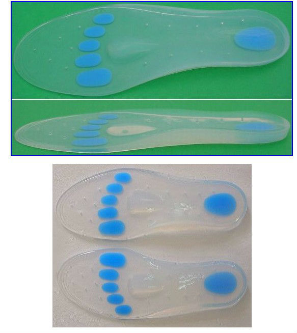 High-transparent liquid silicone for insoles