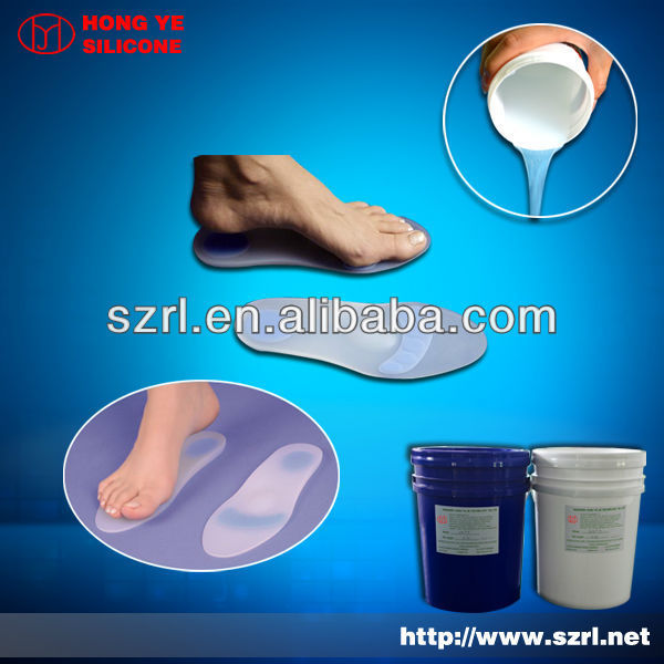 liquid silicone for making adjustable height increase insoles