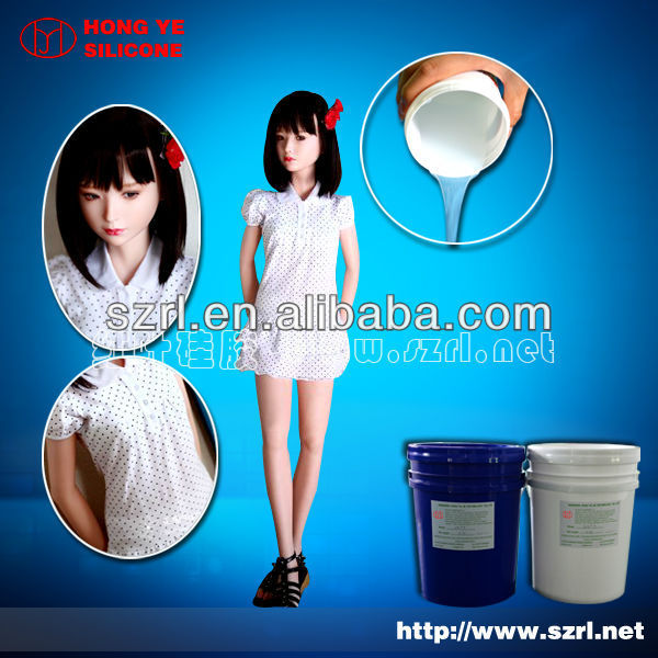 Beautiful girl life casting silicone rubber