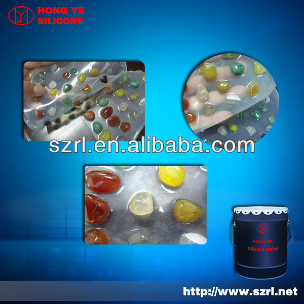 Two component silicone rubber for resin molding