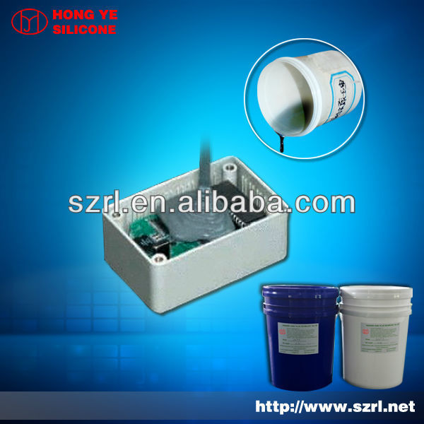 Two-component potting silicone material for LED display module