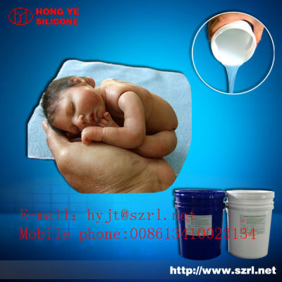Liquid mold making silicone rubber for dolls