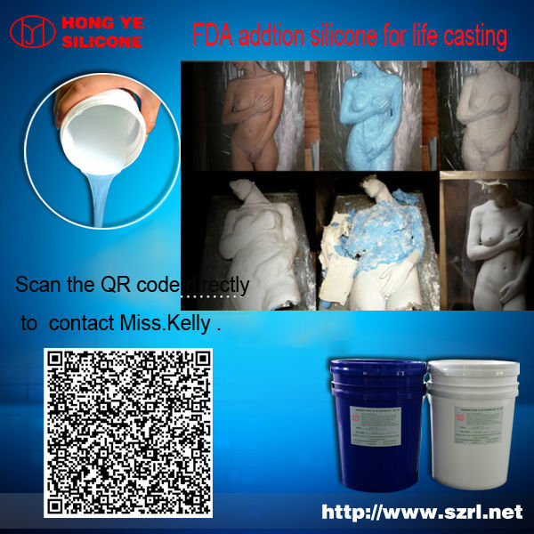 Skin Color Liquid RTV Silicone For Life Casting for any body parts