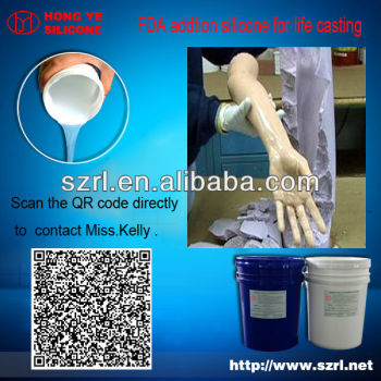 Skin Color Liquid RTV Silicone For Life Casting for any body parts