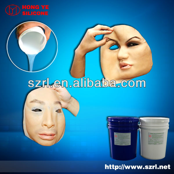 Liquid life casting silicone rubber for a whole head