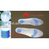 Silicone rubber material for shock absorption insoles