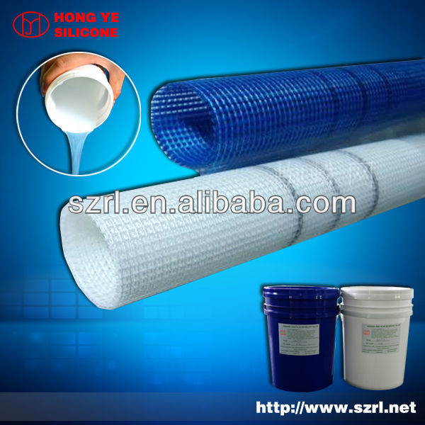 Silicone rubber for printing on glass fabric