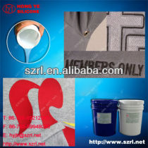 Silicone ink for coating Flock
