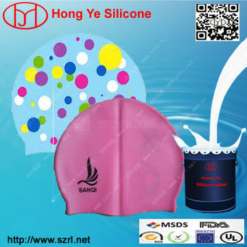 Silicone printing ink for swimming caps good tear-strength