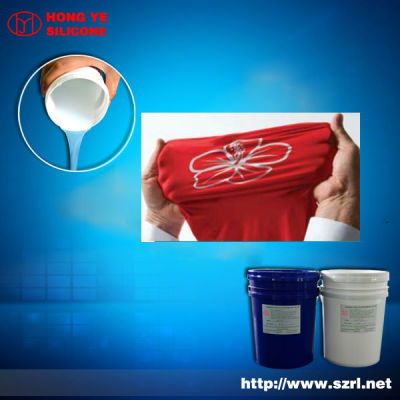 Fast cure silicone printing ink for elastic
