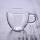 Tazas de té de vidrio de porcelana con una sola burbuja