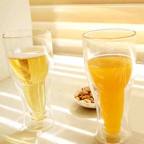 Crystal  high borosilicate double wall juice  glass cup