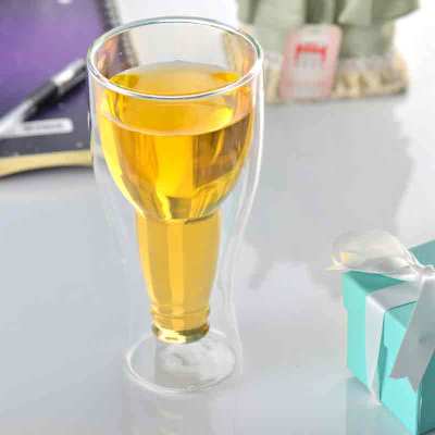 H&h Clear Wholesale Multipurpose Glass Durable Stemmed Tulip-shaped Beer 12oz 16oz Glass Beer