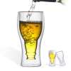 12oz 16oz Glass Beer Glass Cup Pop Can With Bamboo Lid Straw Set In Household