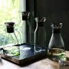 Hand Made Glass Water Carafe with Stainless Steel Lid