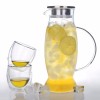 Hand Made Glass Pitcher with Filter Stainless Lid