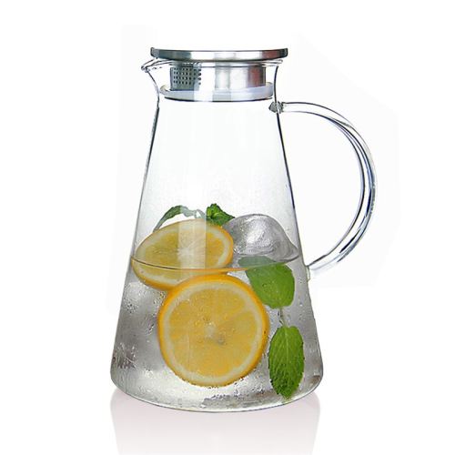 Lead-free Glassware Borosilicate glass jug/ pitcher with lid