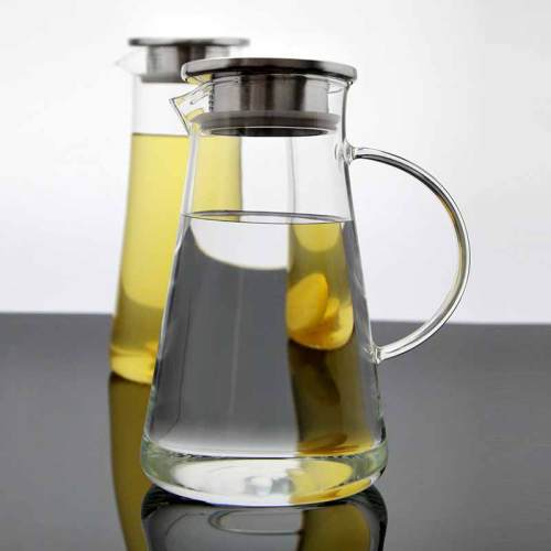 Lead-free Glassware Borosilicate glass jug/ pitcher with lid