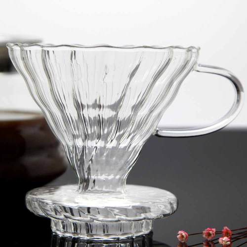 Serveur de café en verre borosilicaté micro-ondable avec filtre en verre