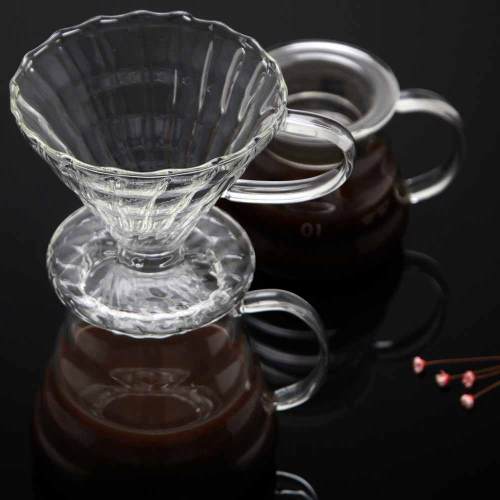 Mikrowellenfähiger Kaffeeserver aus Borosilikatglas mit Glasfilter