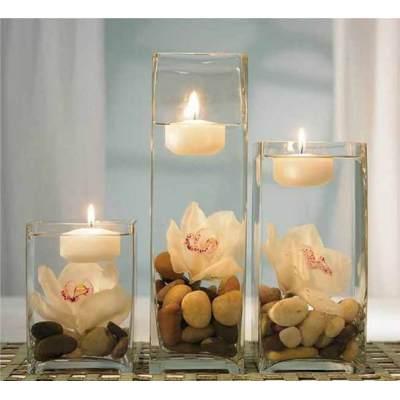 Handgemachter Kerzenhalter aus Glas zur Dekoration