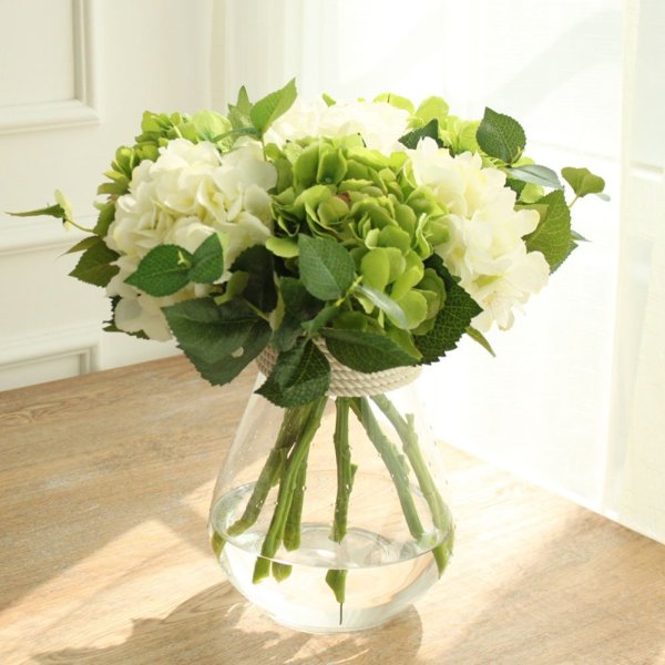 Bruchfeste mundgeblasene Klarglas transparente Blumen- und Füllervase für Zuhause und Hochzeit