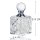 Glassware Clear cubic carved refillable glass perfume bottle