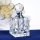 Glassware Clear cubic carved refillable glass perfume bottle
