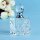 Glassware Clear cubic carved refillable glass perfume bottle