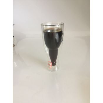 Crystal glassware high borosilicate double wall beer cup Double wall glass cup wall insulated