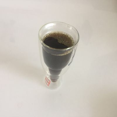 Crystal glassware high borosilicate double wall beer cup Double wall glass cup wall insulated