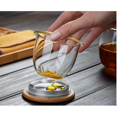Hand Made Glass Tea Cup with Lid