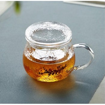 Handmade Glass Tea Cup with Fliter and Handle Handmade Glass Tea Cup Heat Resistant Glassware