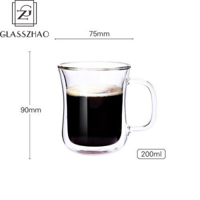 Double Wall Glass Tea Coffee Cup Handmade Heat-resistant Transparent Drink-ware