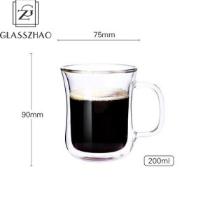 Double Wall Glass Tea Coffee Cup Handmade Heat-resistant Transparent Drink-ware