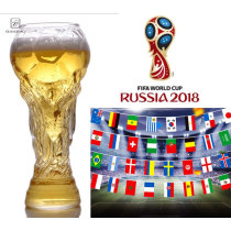 World Cup Design Crystal Glass Cup (Beer Water Mug Barware Party 450ml)