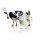 250ml Creative Cow Double Layer Glass Creamer Cup Coffee Cup Clear Glass Mug