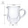 250ml Creative Cow Double Layer Glass Creamer Cup Coffee Cup Clear Glass Mug