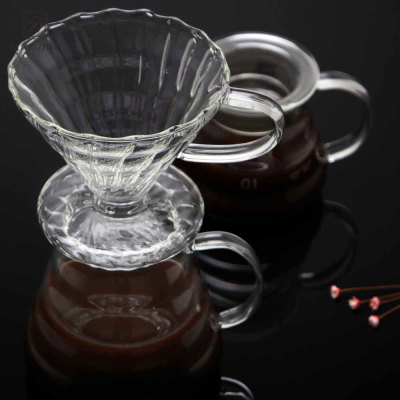 Glassware Microwaveable  borosilicate glass coffee server with glass filter