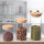 Hand Made Round Glass Food Storage Jar with Cork Lid