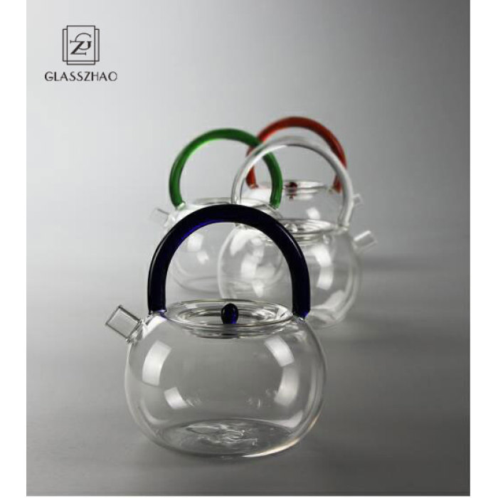 Resistant Glass Teapot  Set Mouth Blown Glass Teapot Glass Teapot For Blooming Teapot Handmade