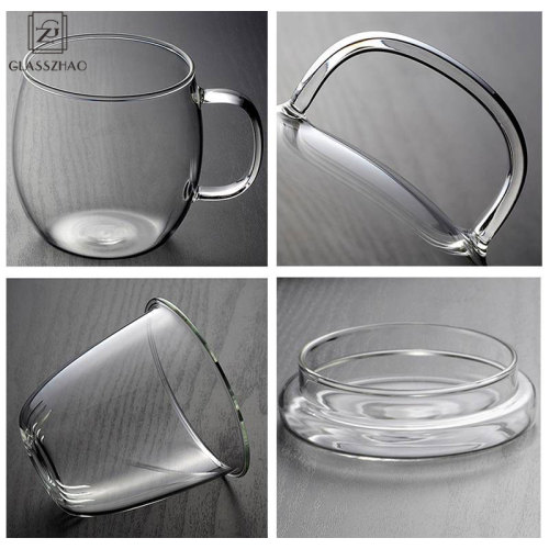 Hand Made Glass Tea Cup with Lid