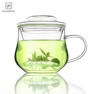 GZ GHand Made Glass Tea Cup with filter