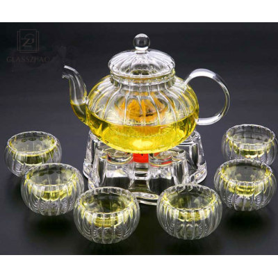 Glass Tea Set with Clear Borosilicate Glass