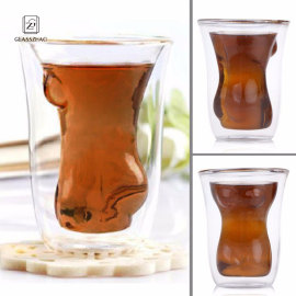 Sexy Lady Men Durable Double Wall Whiskey Glasses Beer Cup