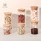 Hand Made Special Material Cover Glass Jar for Food Storage