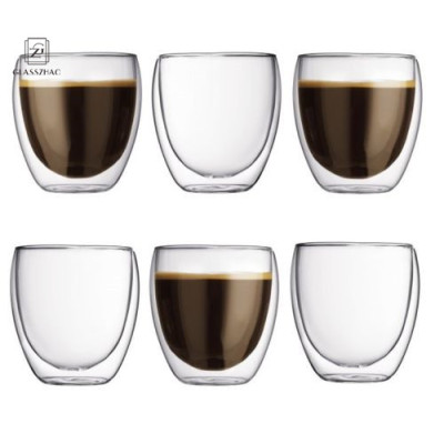 Double Wall Glass Cup For Cappuchino& Cocktail Espresso