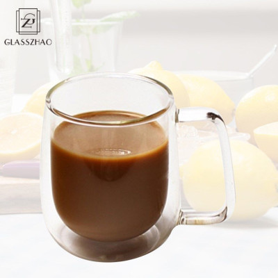 Hand Made Double Wall Glass Coffee Cup