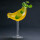 Bird design borosilicate wine glasses
